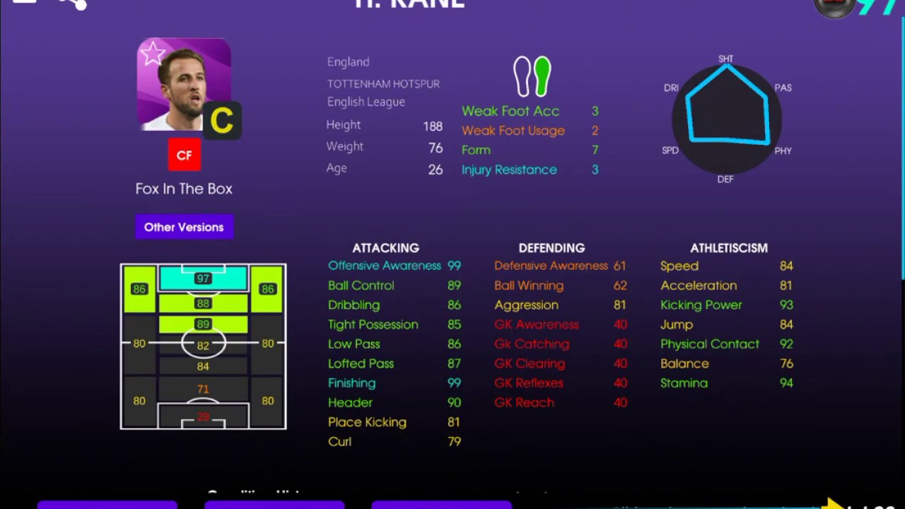 Tottenham Club Selection Max Level Rating Pes 2020 Next Club Selection