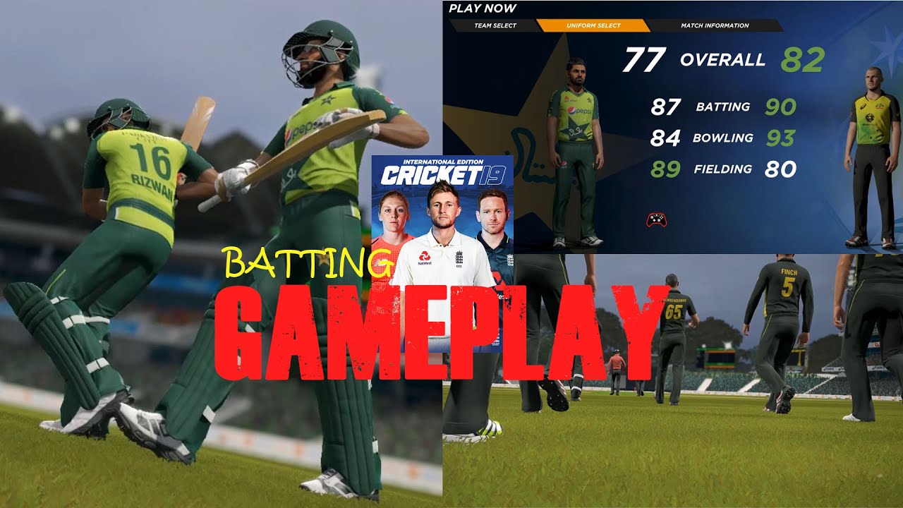Cricket 19 batting gameplay Pakistan vs Australia Noob control 😜