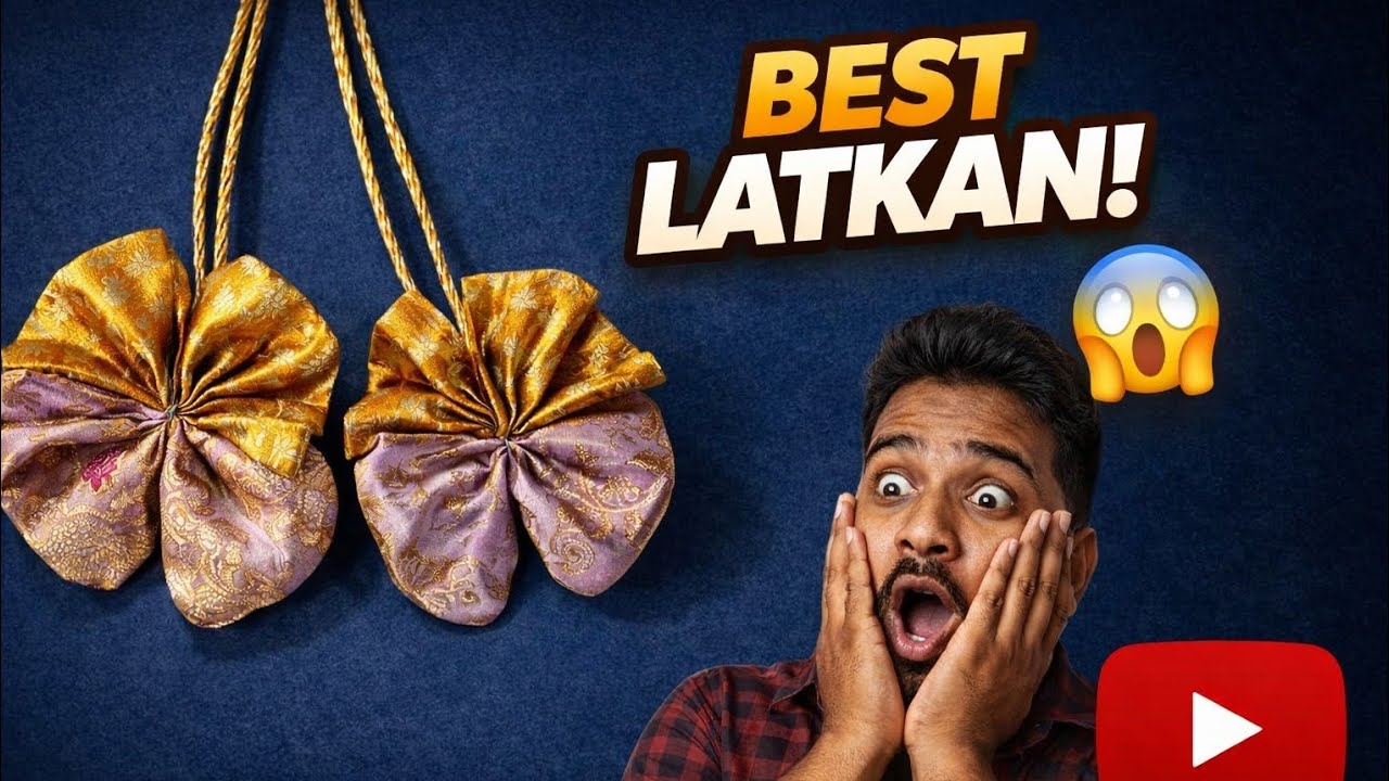 Blouse Dori Latkan Making | Fabric Flower Design | Blouse Dori Latkan Kuttadam 