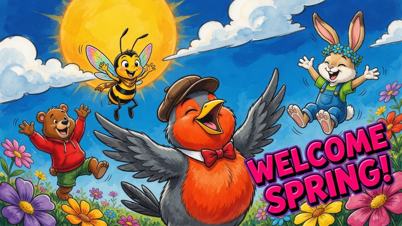 Sweet Spring Song Spring Song for Kids 🌷 Hop, Jump & Sing Along | Nursery Rhymes And Kids ...
