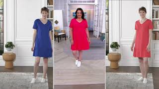 Susan Graver Weekend Cotton Modal Short-Sleeve Dress on QVC