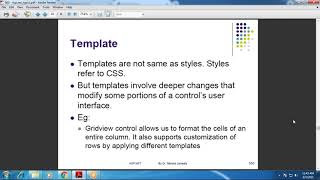 ASP.NET Lecture 50 (4) - Template | Theory | Example | Hindi