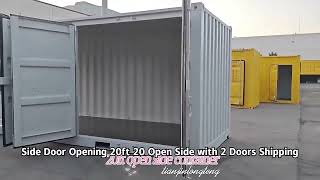 Large 20Ft 20Gp Shipping Container With 2 Side Doors For Sale Now