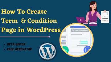 How to Create Term and Condition Page in WordPress|Free| WordPress Tutorial for Beginners|Hindi/Urdu