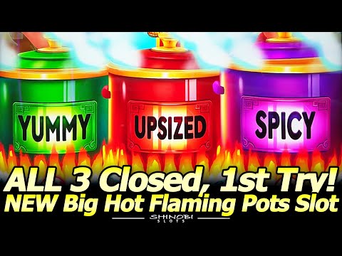 First Bonus - All 3 Pots Closed! NEW Big Hot Flaming Pots Tasty Treasures Slot Machine at Yaamava!
