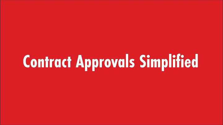 Contract Approvals Simplified