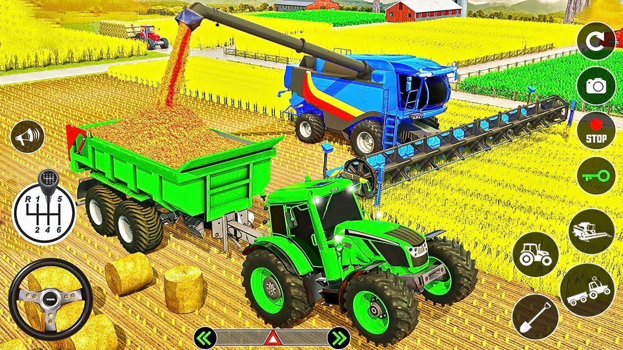 Modern Tractor Farming Driving Simulator 3D #4 - New Tractor Games - Android Gameplay Droid Gamus