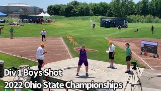 Division 1 Shot Put State Championships - Ohio Boys 2022