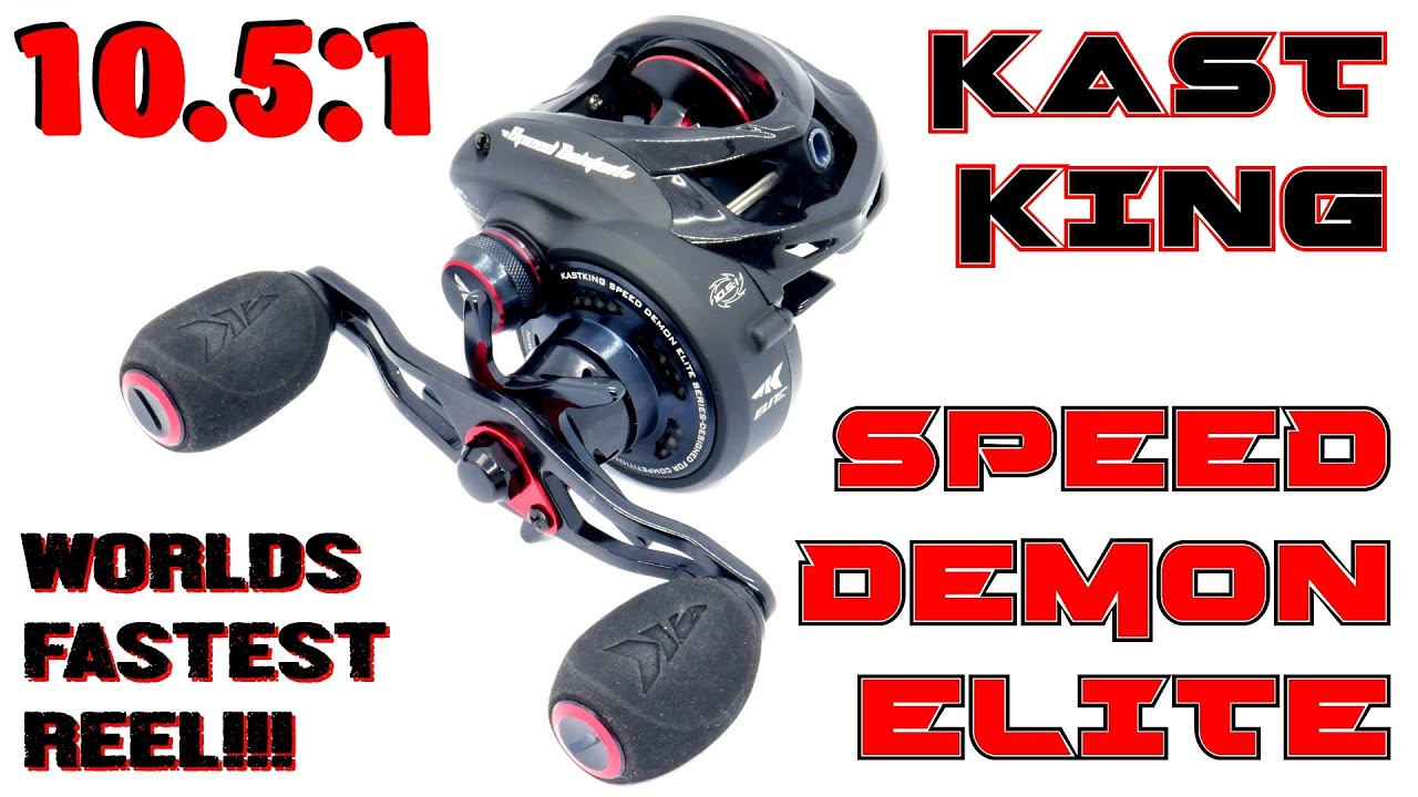 KastKing Speed Demon Elite 10.5:1 Max Drag 18LB Baitcasting Reel-Right  handed