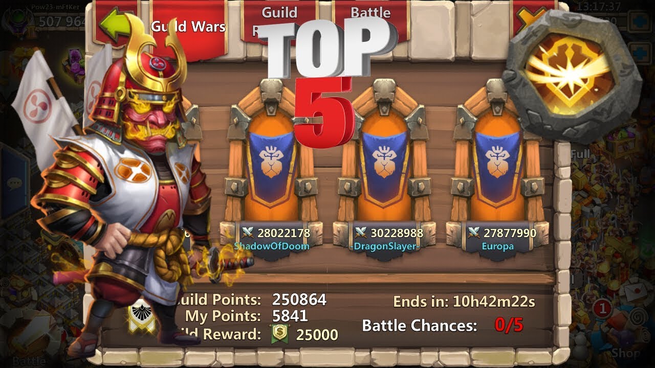 Ronin Bombing Top 5 bases VS BlackSkies l Castle Clash