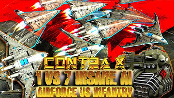 C&C Zero Hour - 1vs7 - Airforce vs 7 Infantry - Insane Difficulty - Contra X Beta