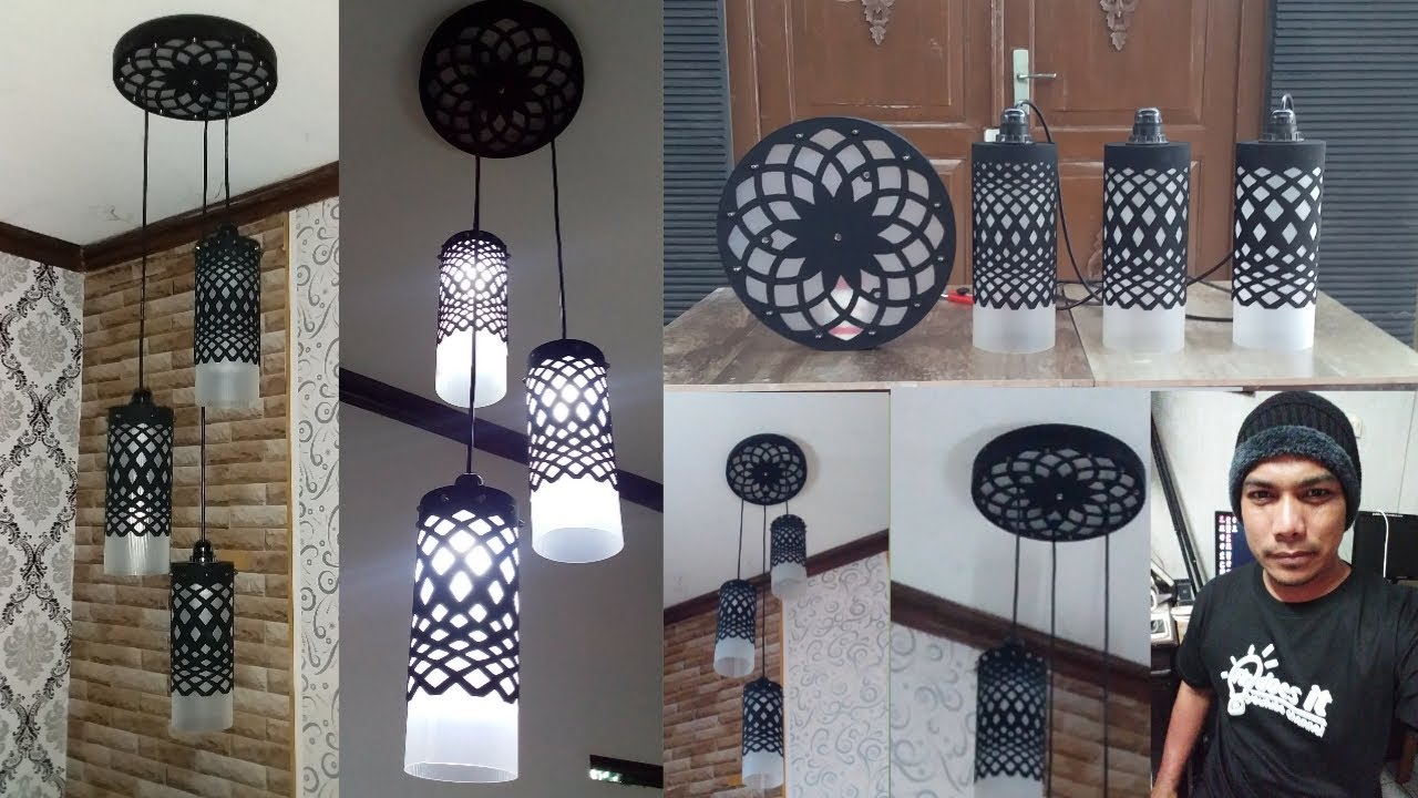 Lampu pipa pvc kreatif