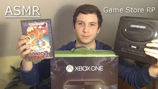 (ASMR) Video Game Store Roleplay, Modern & Retro | Controller Sounds, Tapping, Whispered