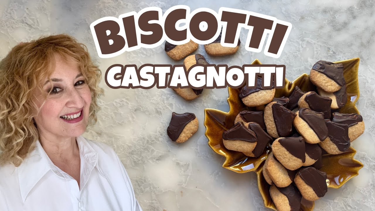 Biscotti Castagnotti: friabili, profumati e ricoperti di cioccolato 😍