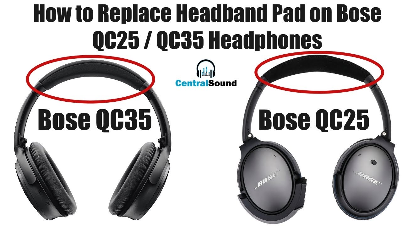 How to Replace Headband Pad on Bose QC25 QuietComfort 25 Headphones YouTube