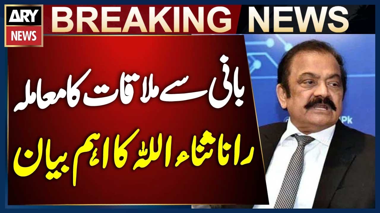 Rana Sanaullah Makes Key Statement on PTI Meeting Issue with Imran Khan | Breaking News