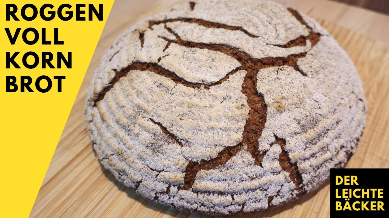 Nur mit Vollkornmehl wird dieses Roggenbrot gebacken | Roggen Vollkornbrot | 100% Pures Vollkorn
