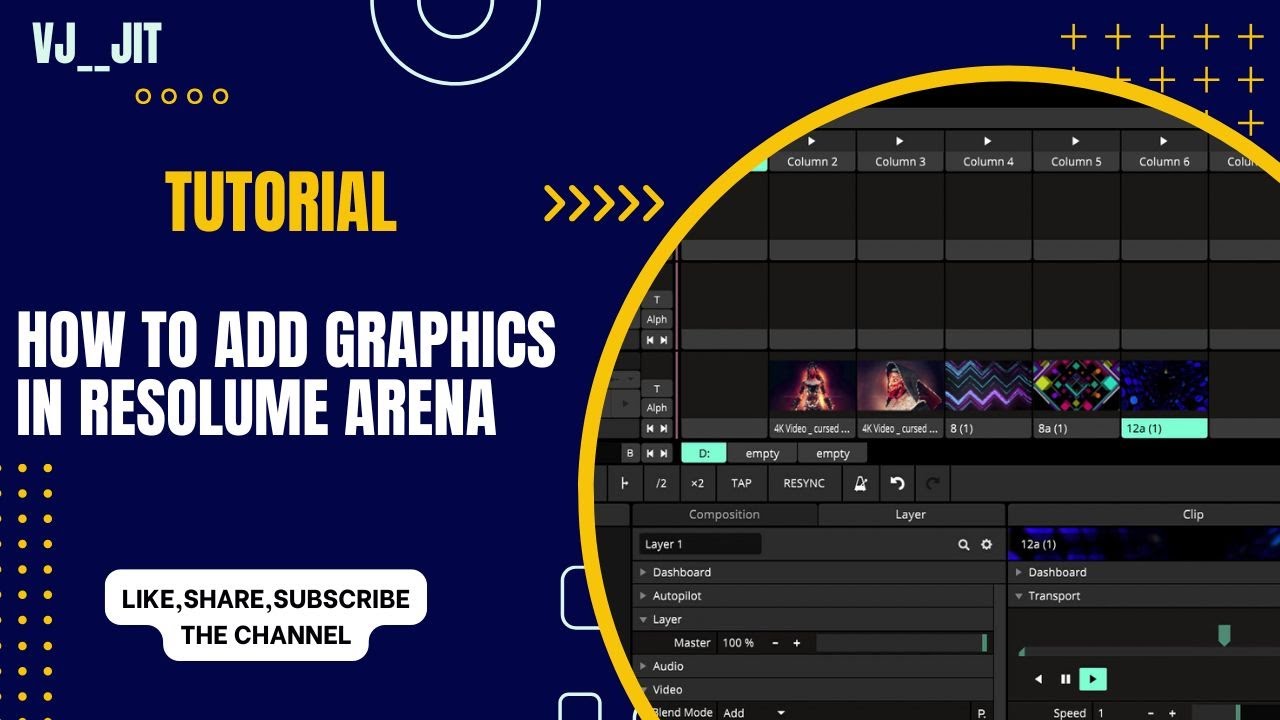 How to add graphics in #resolume arena #graphics #animation - YouTube