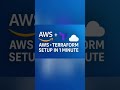 AWS+TERRAFORM set up in 1 minute #awsforbeginners #education #azuredevops #azure #technology #short