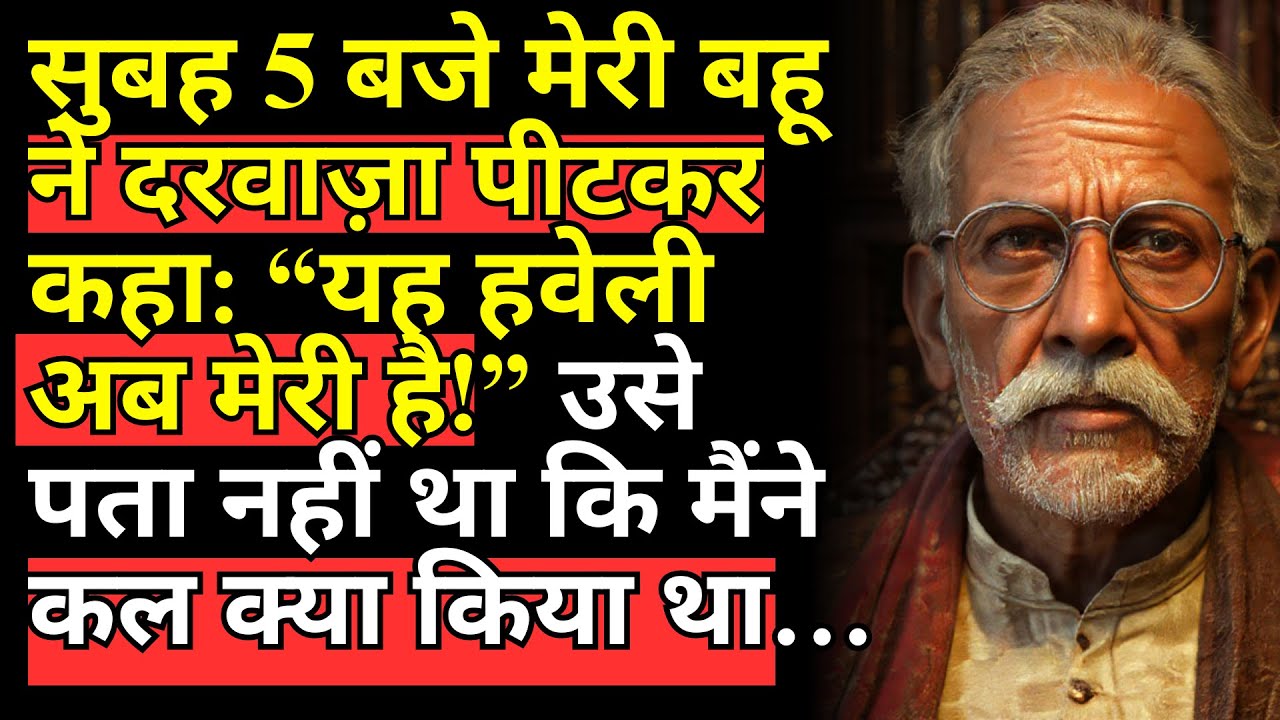 सुबह 5 बजे मेरी बहू ने दरवाज़ा पीटकर कहा: “यह हवेली अब मेरी है!” उसे पता नहीं था कि मैंने कल क्या कि