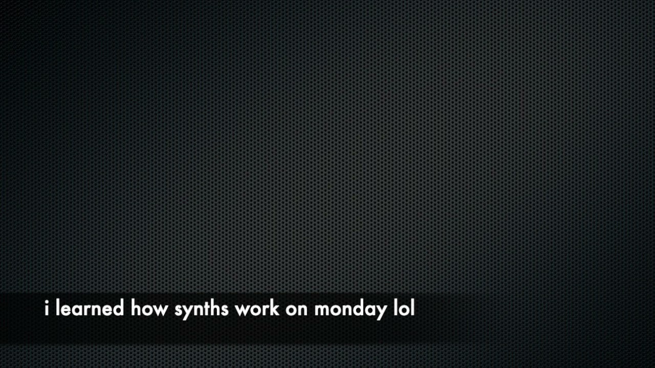 some brief cyberpunkish sounds bc i learned subtractive synthesis