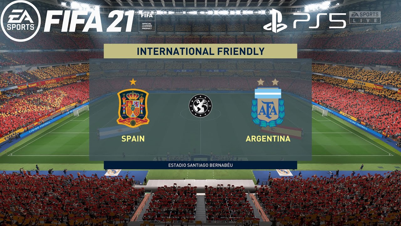 FIFA 21 PS5, Spain Vs Argentina