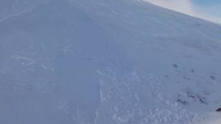 Terrain trap & triggered Size 1 dry slab avalanche