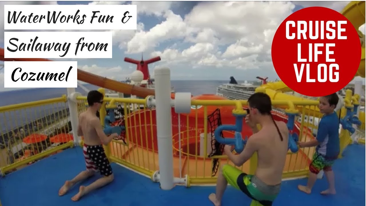 CRUISE LIFE VLOG: Carnival Breeze : Fun on the WaterWorks Slides & Sail Away from Cozumel