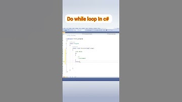 Do-while Loop in C# ||Suscribe Now