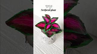 Diy Artificial Plant☘️♥️. #diy #artificialplants #papercraft #ytshorts #viral