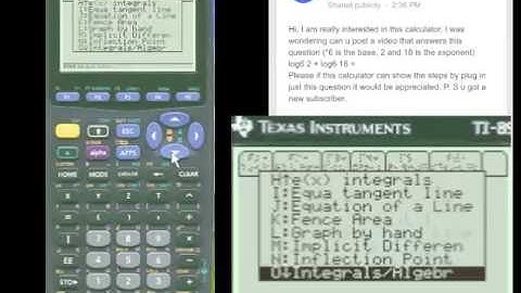 Calculus Log on TI-89 App | Every Step Calculus