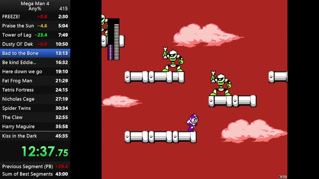 Mega Man 4 Any% speedrun: 44:25