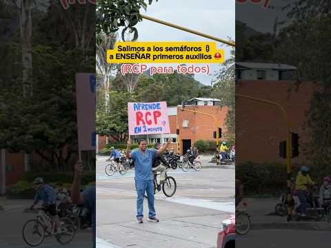 Enseñando RCP (Primeros auxilios) en la calle