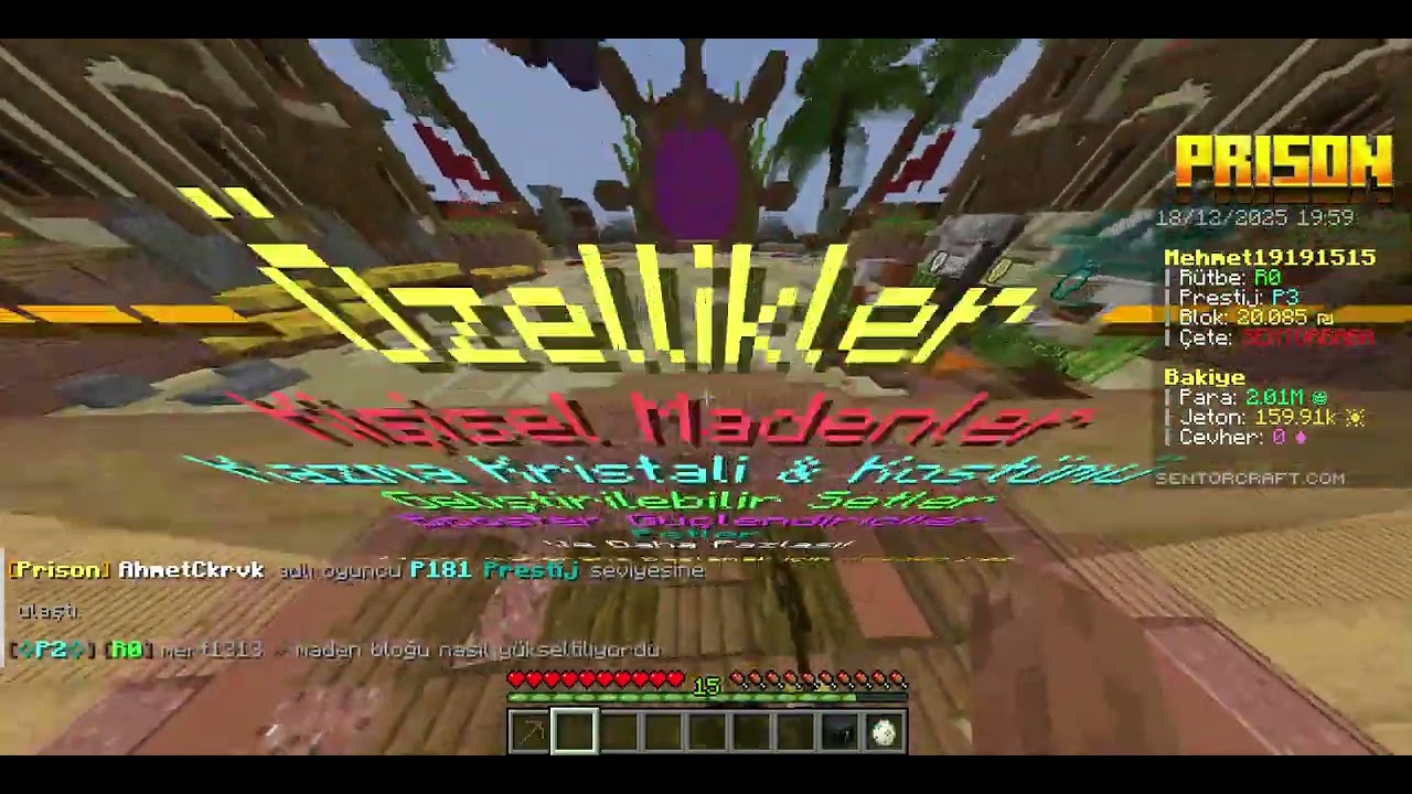 SENTORCRAFT Prison Yeni Sezon ! İp:PLAY.SENTORCRAFT.COM