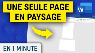 How to make a single page in landscape orientation in Word How to make a single page in landscape orientation in Word