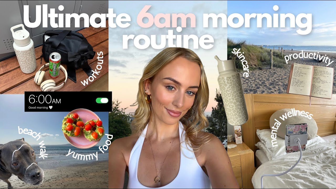 6am morning routine: like changing healthy habits, being productive, planning my day, realistic tips