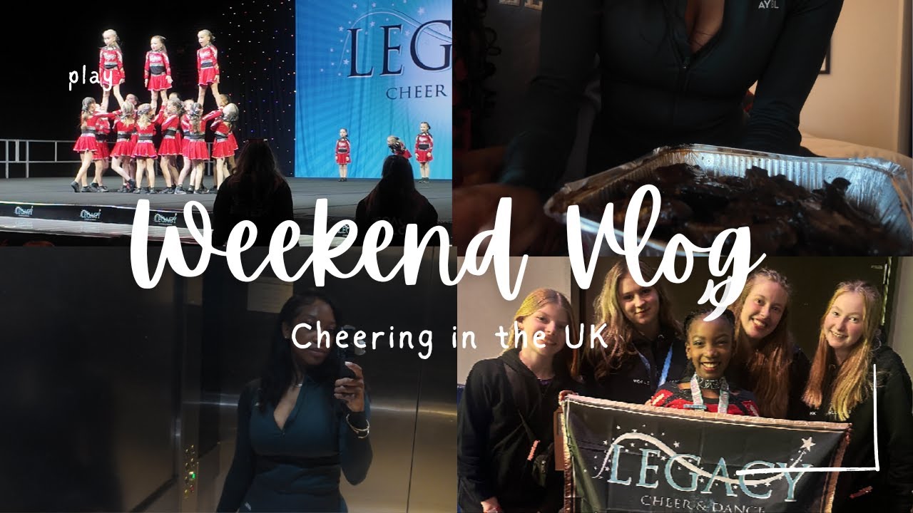 Weekend Vlog I Legacy Cheer Competition| Cheering in the UK I Trying Jamaican in the UK ||