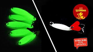 Glow in the dark fishing lures (7g/10g) - Aliexpress unboxing (Quick Look)