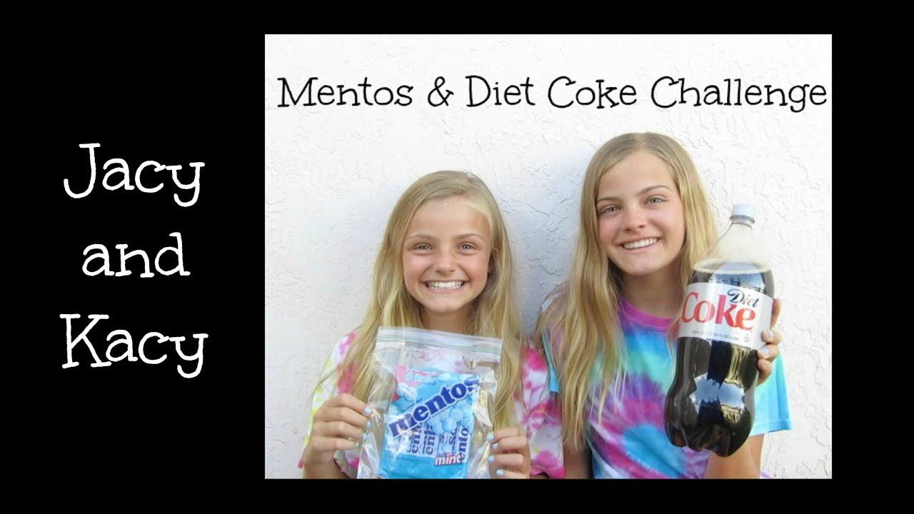 Mentos & Diet Coke Challenge ~ Jacy and Kacy - YouTube