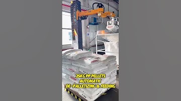 25KG Pellets Unpacking& Feeding 😎 #depalletizing #palletizer#automation #robot#plastic#manufacturer