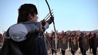 [Kung Fu Movie]The boy takes down all his enemies with a move Five Beads Continuous Arrows Skills.