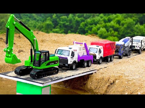 Collection of video construction vehicles toys for kids