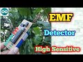 Wireless Accurate EMF Detector Device Using Arduino/atmega8a IC Very Simple Connection in Hindi
