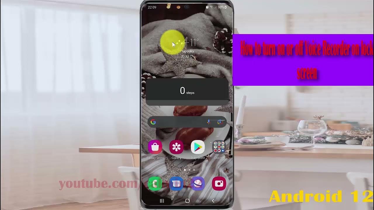 How to turn on or off Voice Recorder on lock screen in Samsung Galaxy