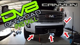 GMC Canyon DV8 Center Mount and Rear Bumper Detailed Install -  Winch Bumper Install - Part 1