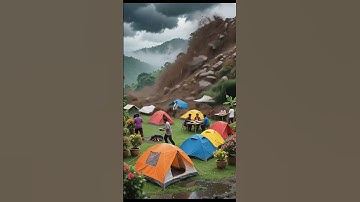 Massive Landslide Hits Camping Ground!#shorts #shortvideo #viral #viralvideo
