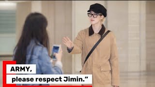 Millions of Fans Panic! Someone Approaches Jimin Upon Arrival at the Airport” 
