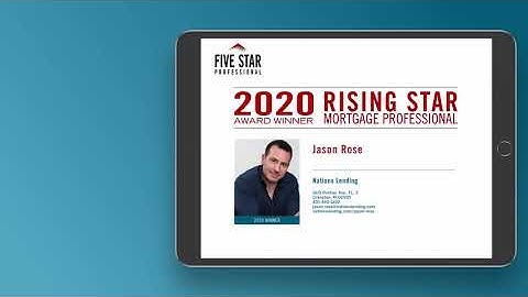 2020 Rising Star Rhode Island Mortgage Professional Jason Rose