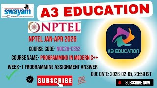 NPTEL Programming in Modern C++ Week 1 Programming Assignment Answers | noc26-cs52