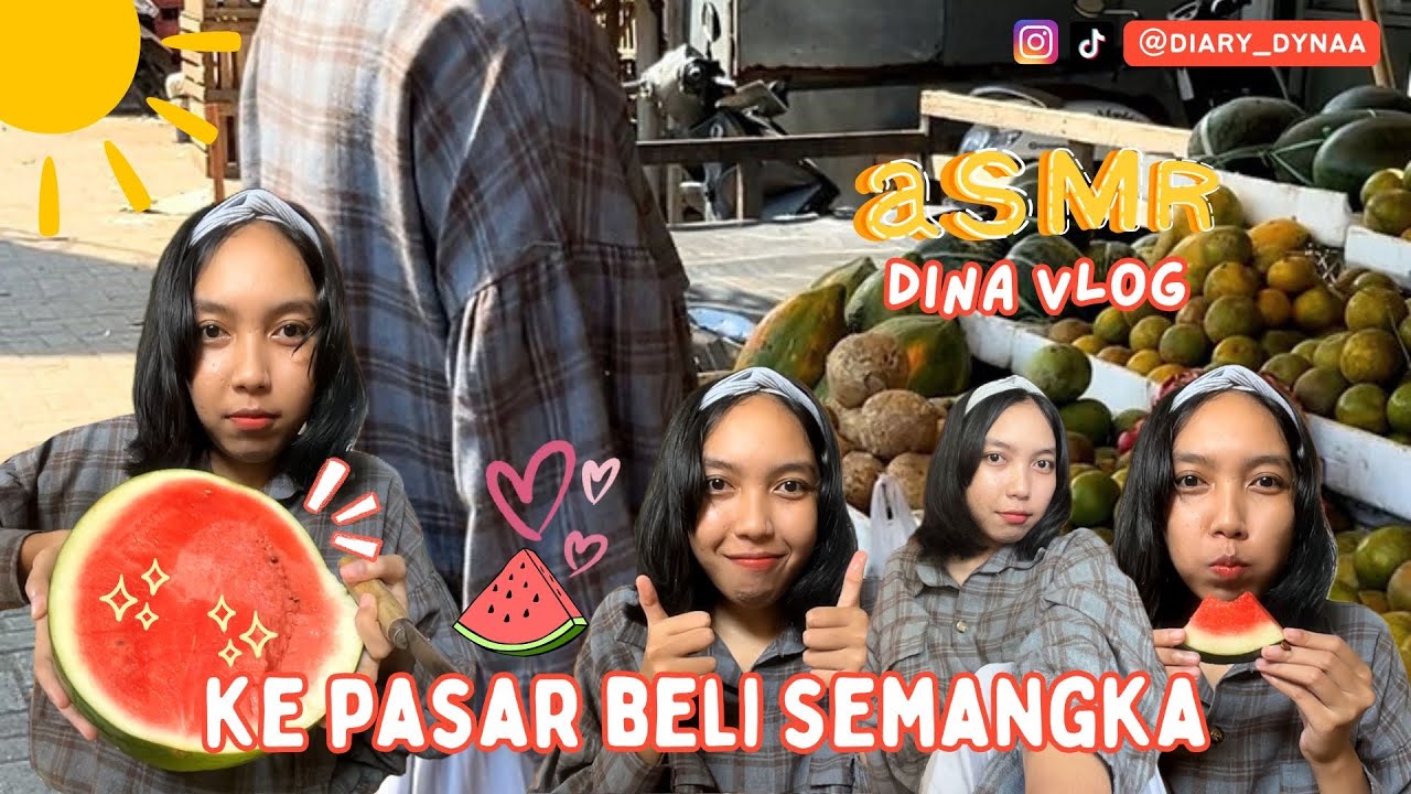 MINI VLOG MAKAN SEMANGKA DI CUACA PANAS BEGINI BIKIN SEGER 😋🍉☀️